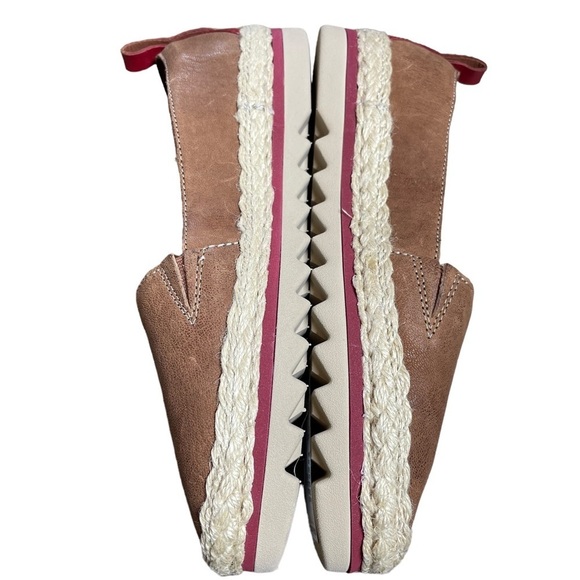 Timberland Barcelona Bay Leather Slip On Espadrille Loafers NEW Size 6.5 Rust - Picture 6 of 9